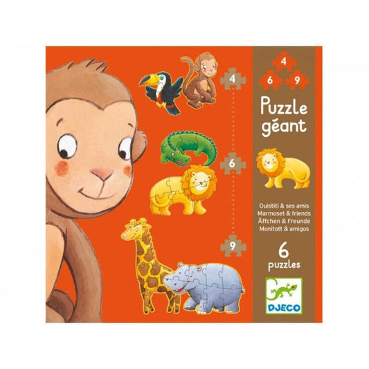 Puzzle evolutivo Ouistiti y sus amigos - Djeco