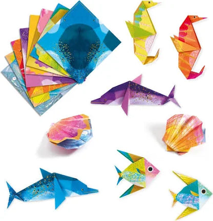 Papiroflexia Origami, Animales Marinos - Djeco