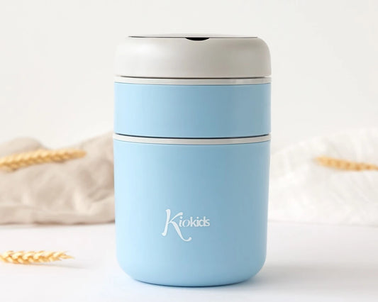 Termo con compartimentos 710 ml, azul - Kiokids