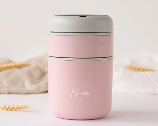 Termo con compartimentos 710 ml, rosa - Kiokids