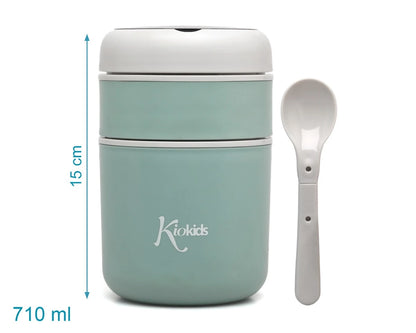 Termo con compartimentos 710 ml, salvia - Kiokids