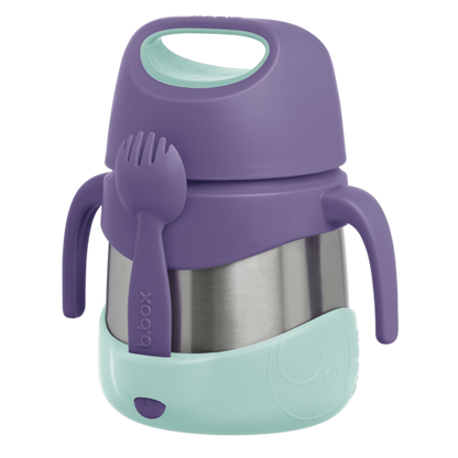 Termo con cuchara/tenedor 335 ml, Lilac Pop - B.Box