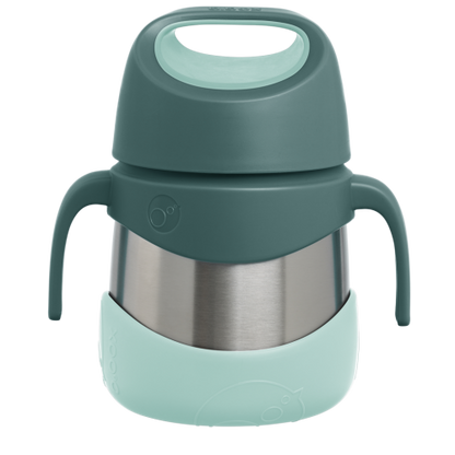 Termo con cuchara/tenedor 335 ml, Esmerald Forest - B.Box