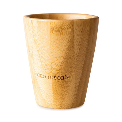 VASO BAMBOO AZUL ECO RASCALS 190 ml.+TAPA